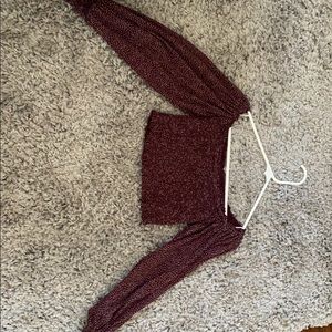 Off the shoulder purple top